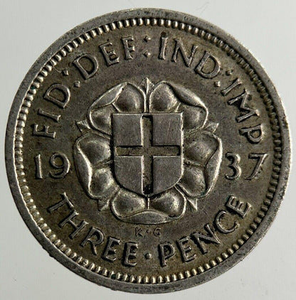 1937 George VI Threepence Silver Coin | Fine Collectable Grade
