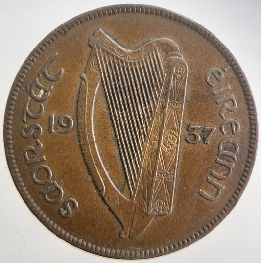 1937 Irish Penny Coin | Very High Grade | a4728