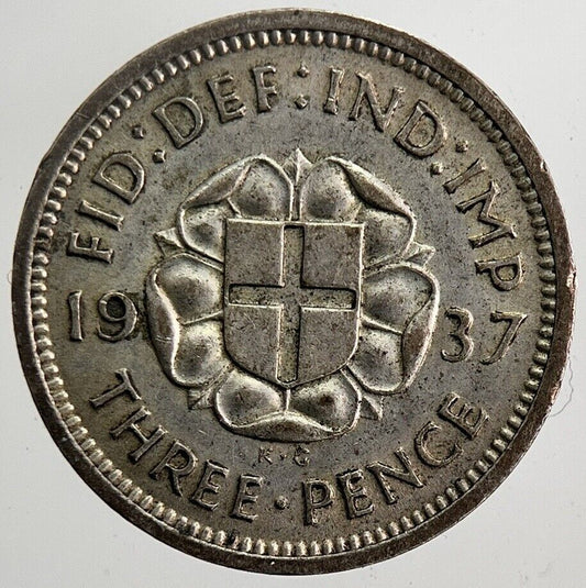 1937 George VI Threepence Silver Coin | Very High Grade | a5870