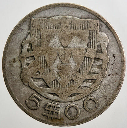 1937 Portugal 5 Escudos Silver Coin | Collectable Grade | a7899
