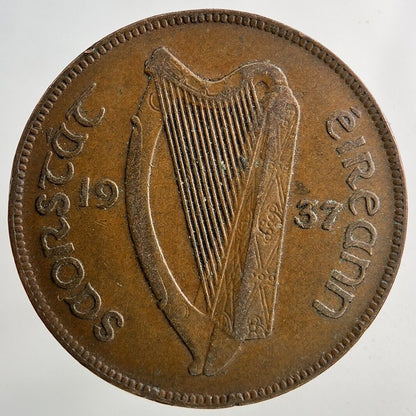 1937 Irish One Penny Coin | Collectable Grade