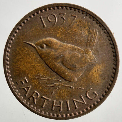 1937 George VI Wren Farthing Coin | Very High Grade