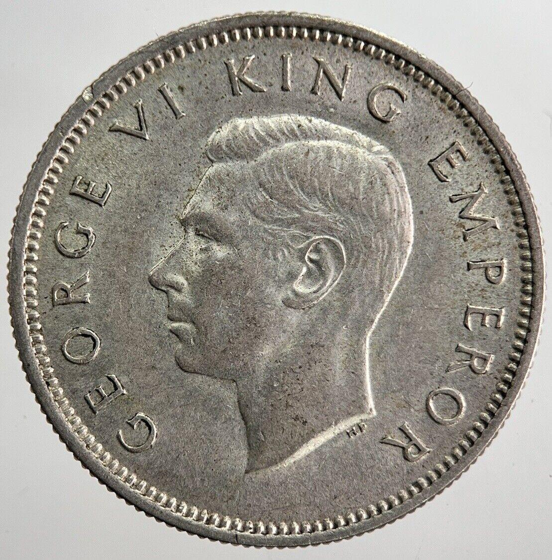 1937 New Zealand One Shilling Silver Coin | Very High Grade | a8400