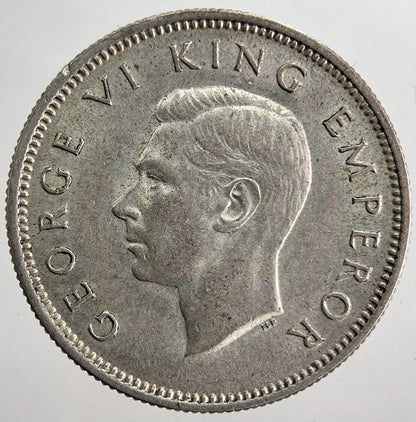 1937 New Zealand One Shilling Silver Coin | Very High Grade | a8400