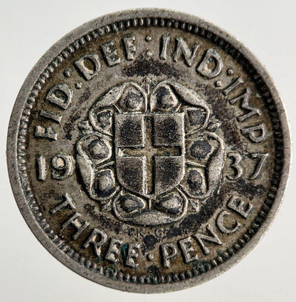 1937 George VI Threepence Silver Coin | Very High Grade