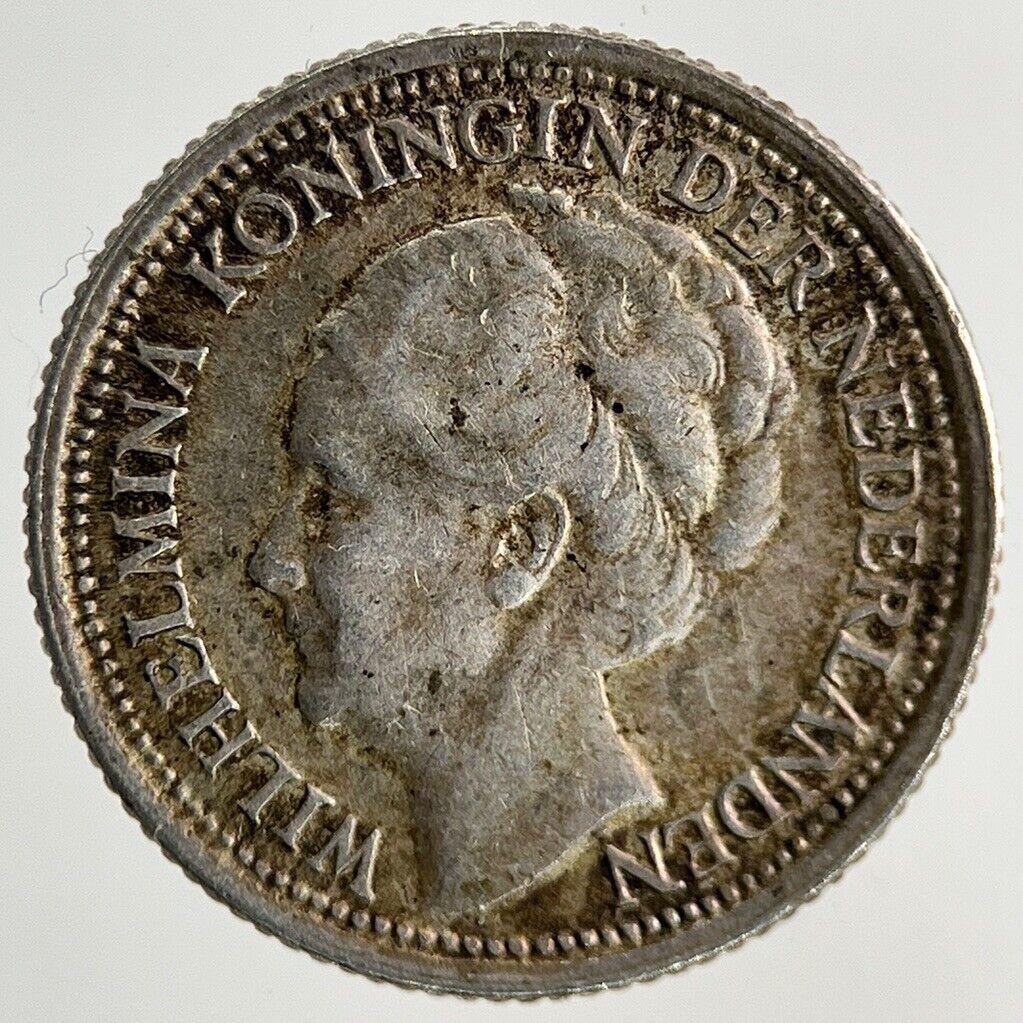 1937 Netherlands 10 Cents Silver Coin | Fine Collectable Grade