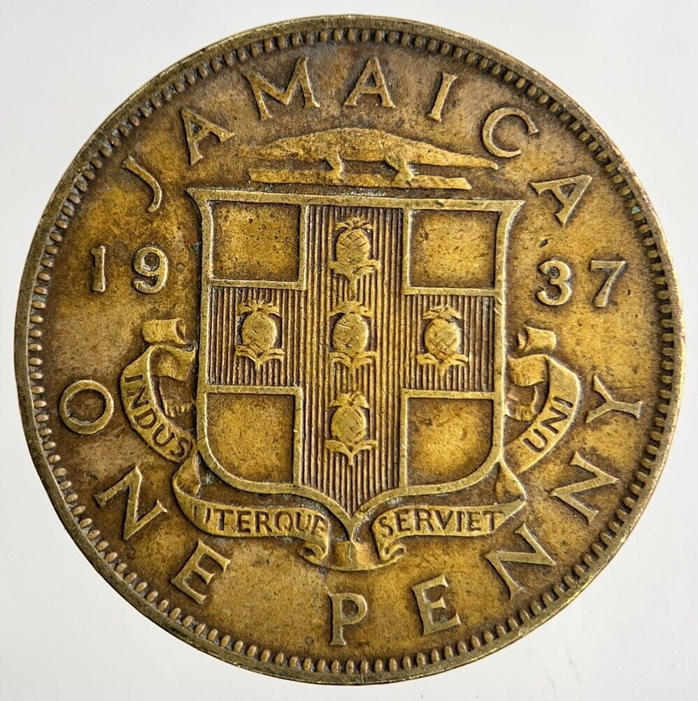 1937 Jamaica One Penny Coin | Fine Collectable Grade