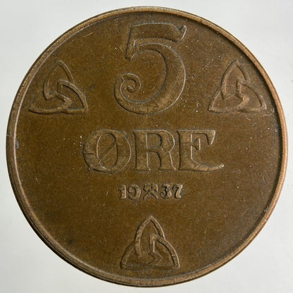 1937 Norway 5 Ore Coin | Collectable Grade