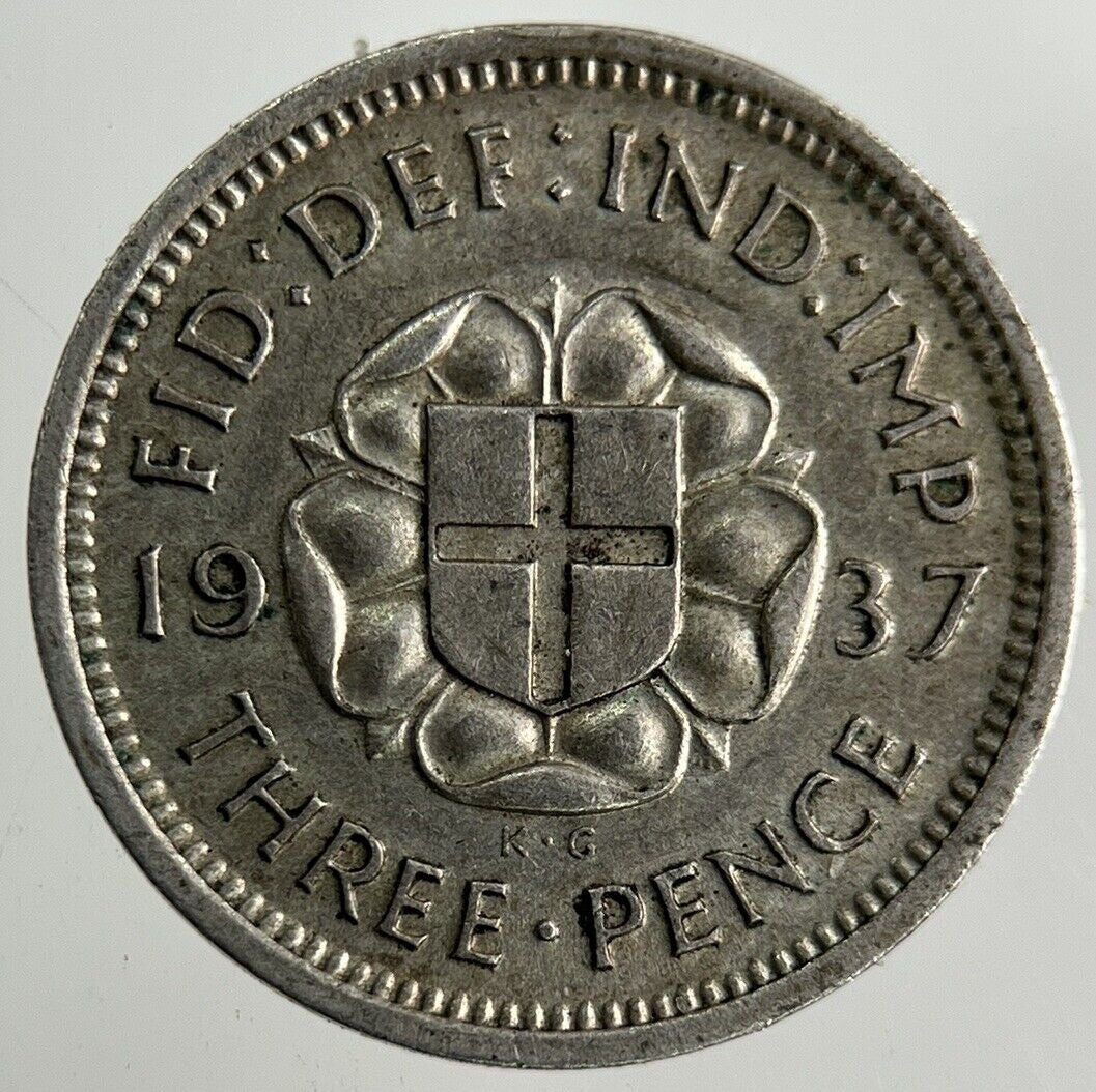 1937 George VI Threepence Silver Coin | Very High Grade