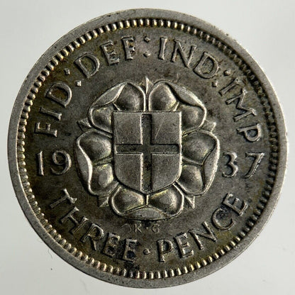 1937 George VI Threepence Silver Coin | Very High Grade