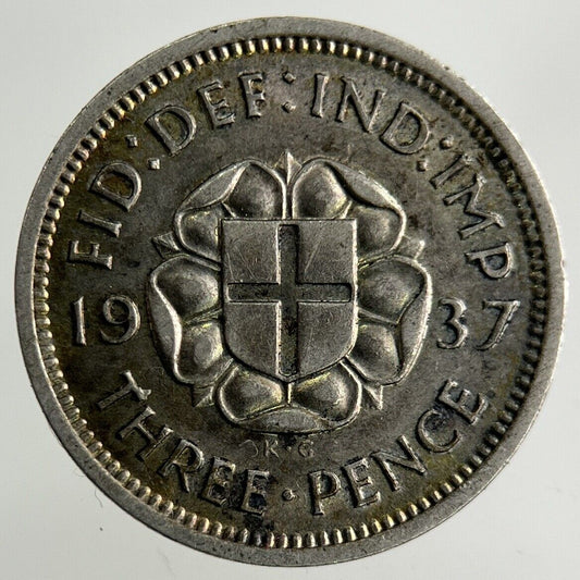 1937 George VI Threepence Silver Coin | Very High Grade