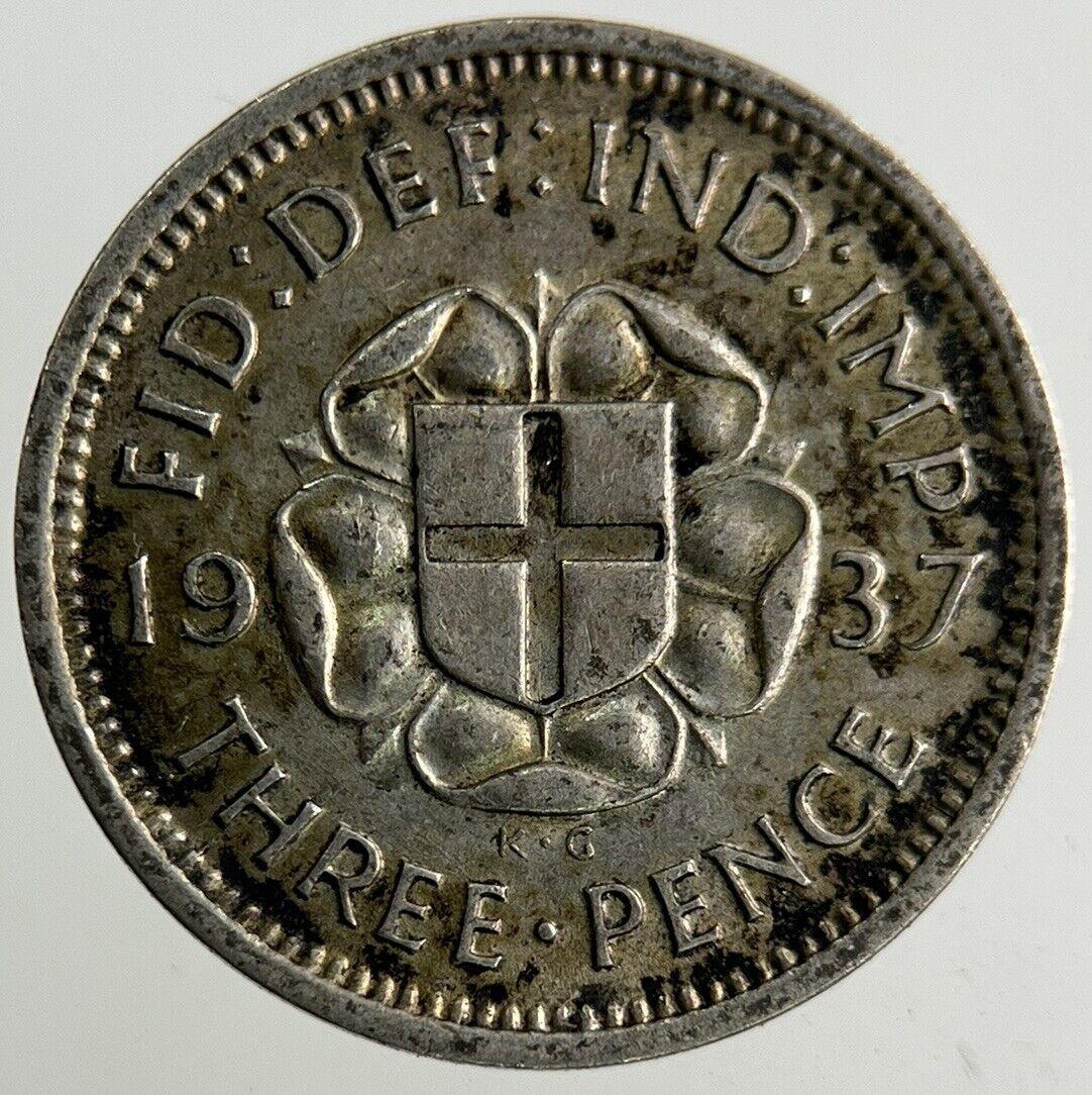 1937 George VI Threepence Silver Coin | Very High Grade