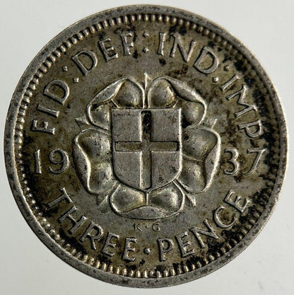1937 George VI Threepence Silver Coin | Very High Grade