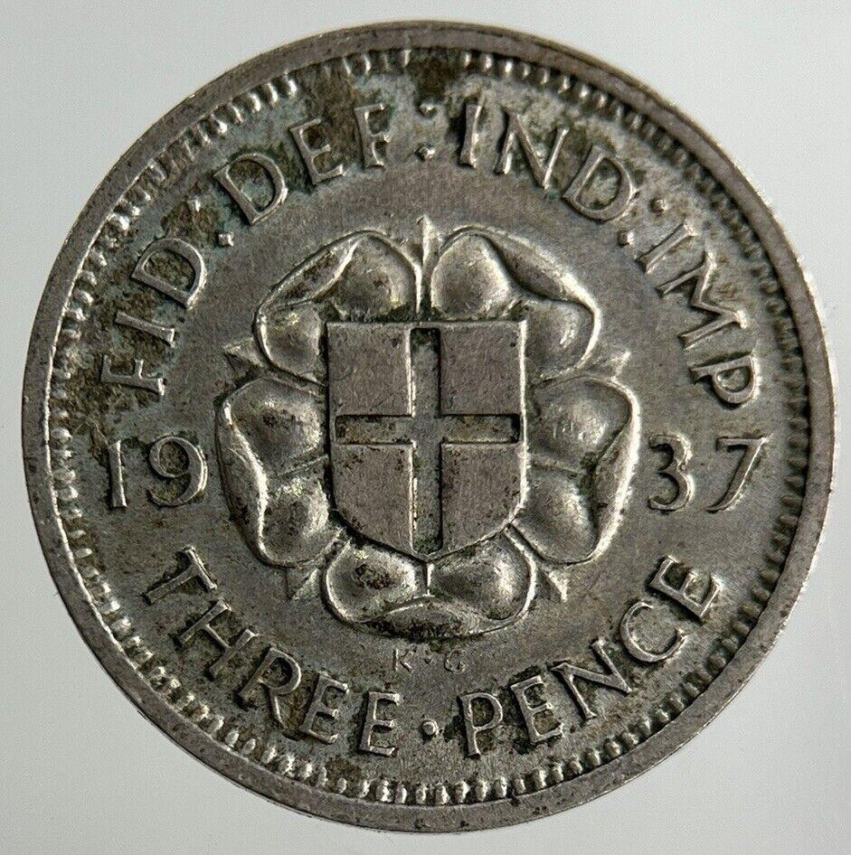 1937 George VI Threepence Silver Coin | Very High Grade