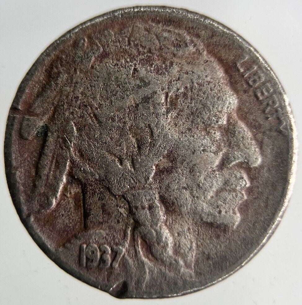 1937 US USA Indian Head Buffalo Nickel Coin | Collectable Grade