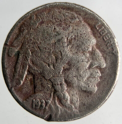 1937 US USA Indian Head Buffalo Nickel Coin | Collectable Grade