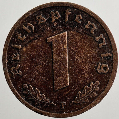 1937-F Germany Nazi 1 Pfennig Coin | Very High Grade | a2574