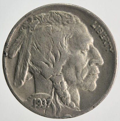 1937 US USA Buffalo Indian Head Nickel Coin | Fine Collectable Grade | a1918