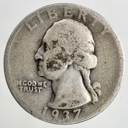 1937 US USA Quarter Dollar Silver Coin | Collectable Grade