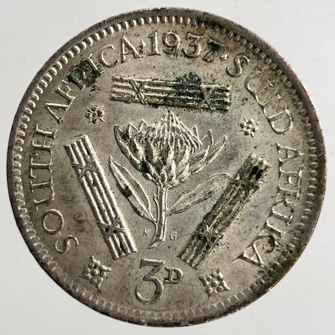 1937 South Africa Threepence Silver Coin | Very High Grade
