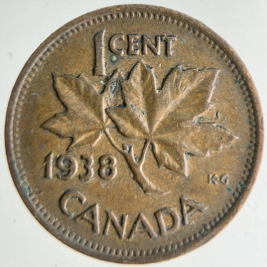 1938 Canada 1 One Cent Coin | Fine Collectable Grade