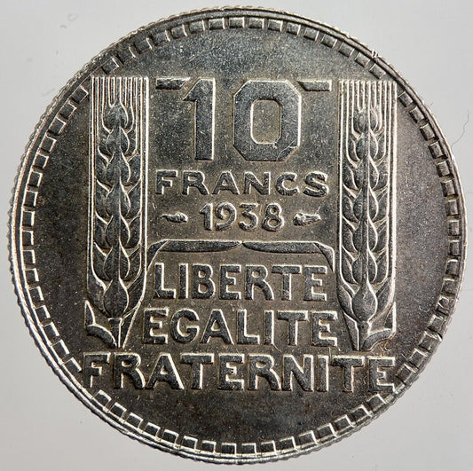 1938 France 10 Francs Silver Coin | Very High Grade | a7916