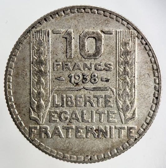 1938 France 10 Franc Silver Coin | Fine Collectable Grade