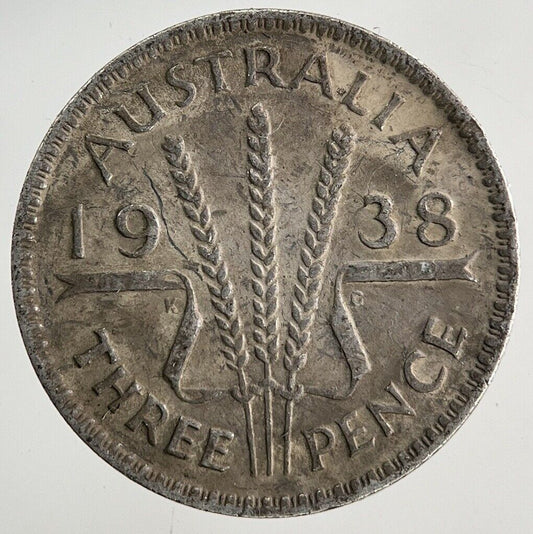 1938 Australia Threepence Silver Coin | Fine Collectable Grade