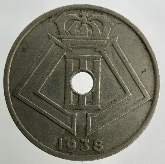 1938 Belgium 25 Centimes Coin | Fine Collectable Grade