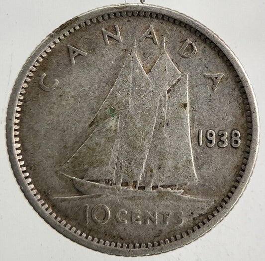 1938 Canada 10 Cents Silver Coin | Collectable Grade