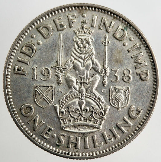 1938 George VI One Shilling Silver Coin | Very High Grade | a8178