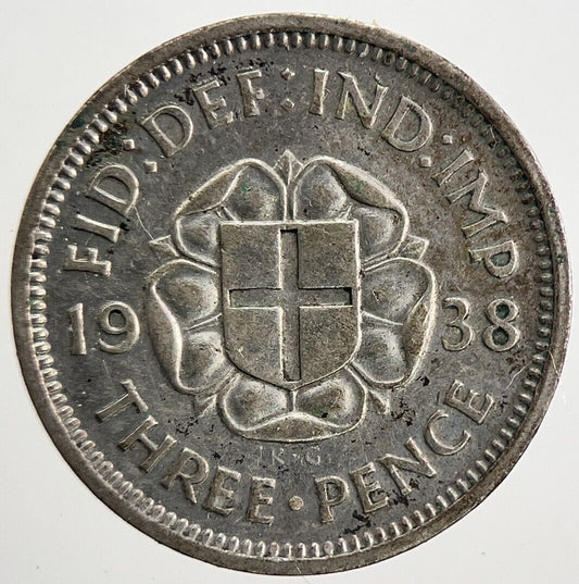 1938 George VI Threepence Silver Coin | Fine Collectable Grade