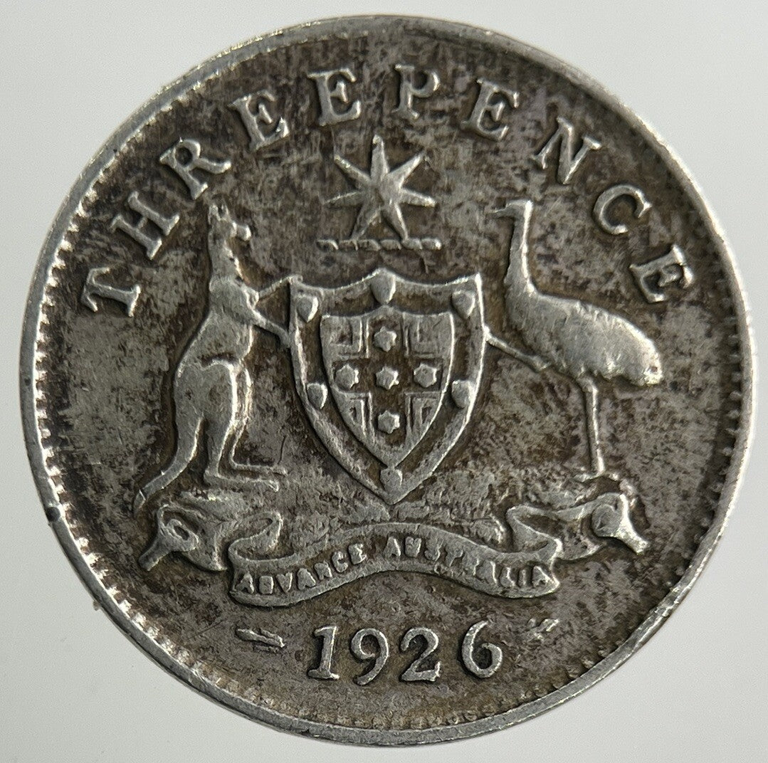 1926 Australia Threepence Silver Coin | Fine Collectable Grade