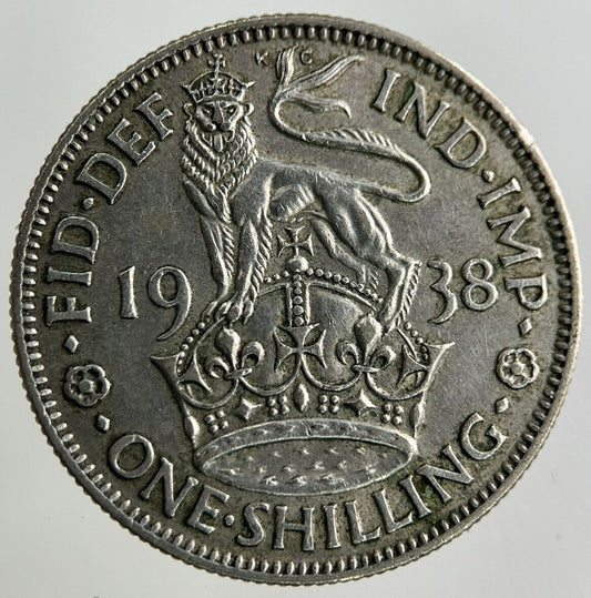 1938 George VI Shilling Silver Coin | Fine Collectable Grade