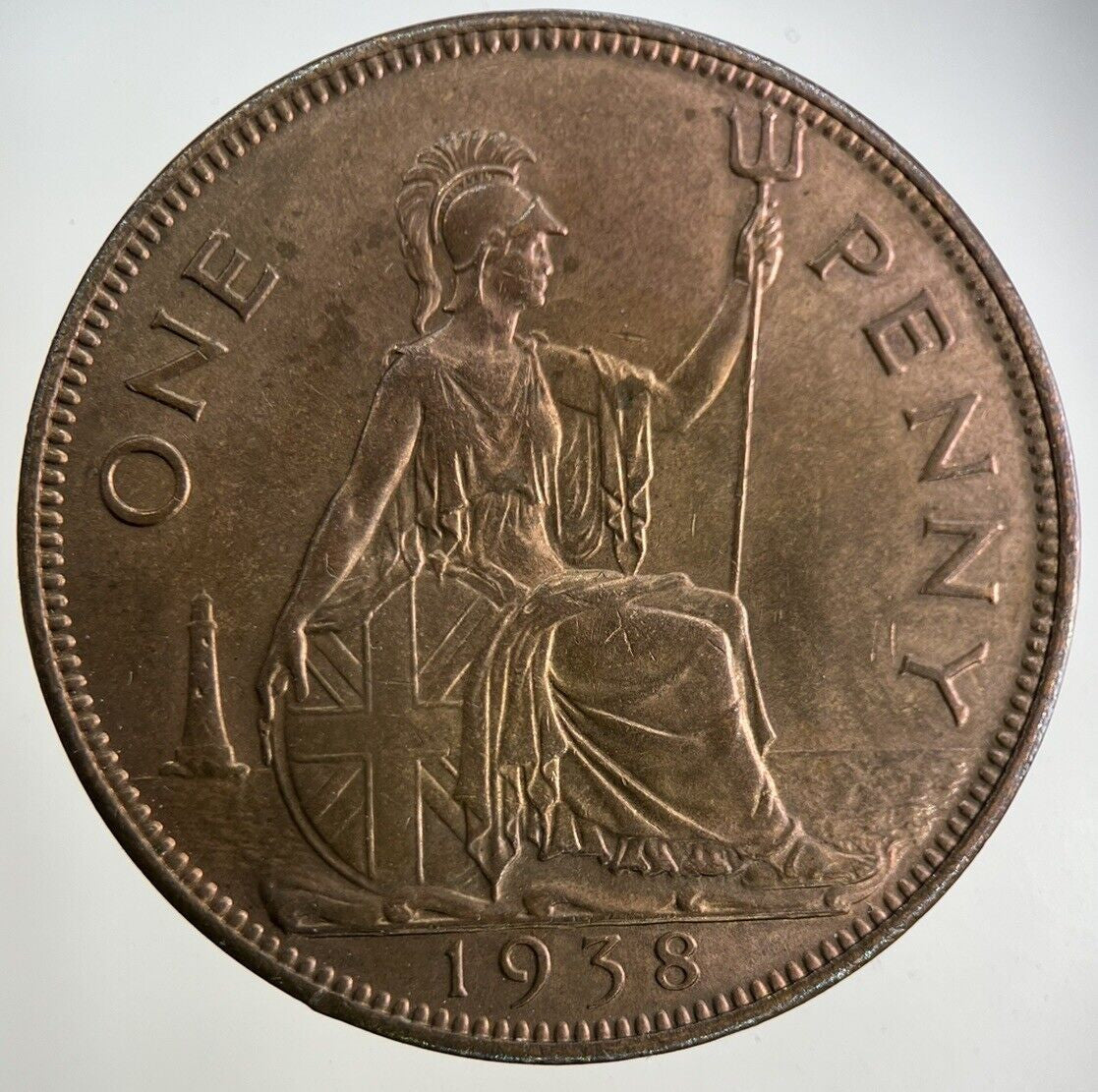 1938 George VI One Penny Coin | Very Fine Grade