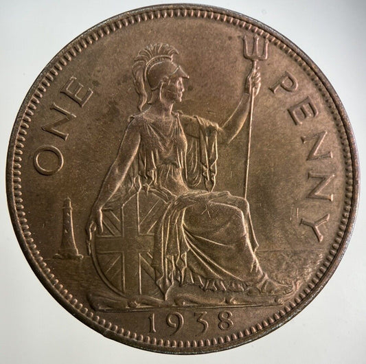 1938 George VI One Penny Coin | Very Fine Grade