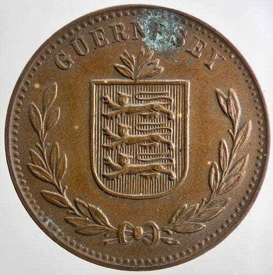 1938 Guernsey 8 Doubles Coin | Fine Collectable Grade