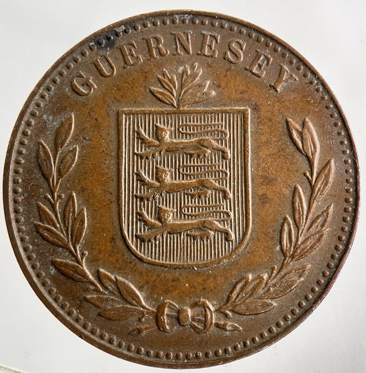 1938 Guernsey 8 Doubles Coin | Fine Collectable Grade