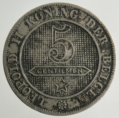 1895 Belgium 5 Centimes Coin | Collectable Grade