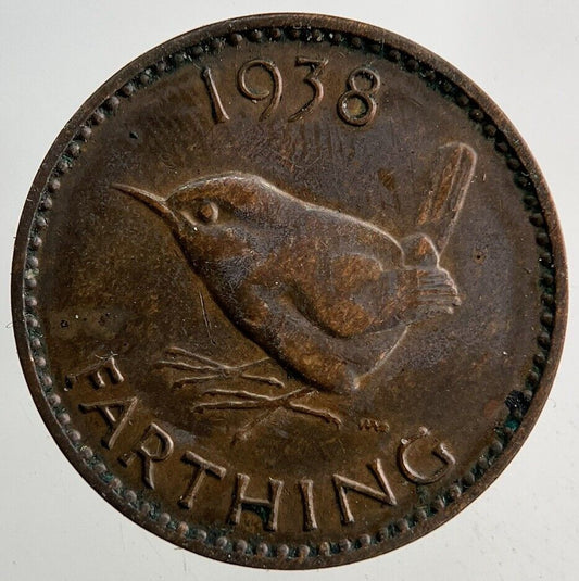 1938 George VI Wren Farthing Coin | Fine Collectable Grade