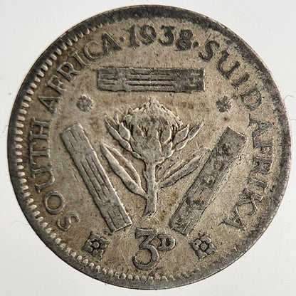 1938 South Africa Threepence Silver Coin | Collectable Grade
