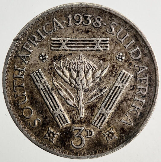 1938 South Africa Threepence Silver Coin | Fine Collectable Grade