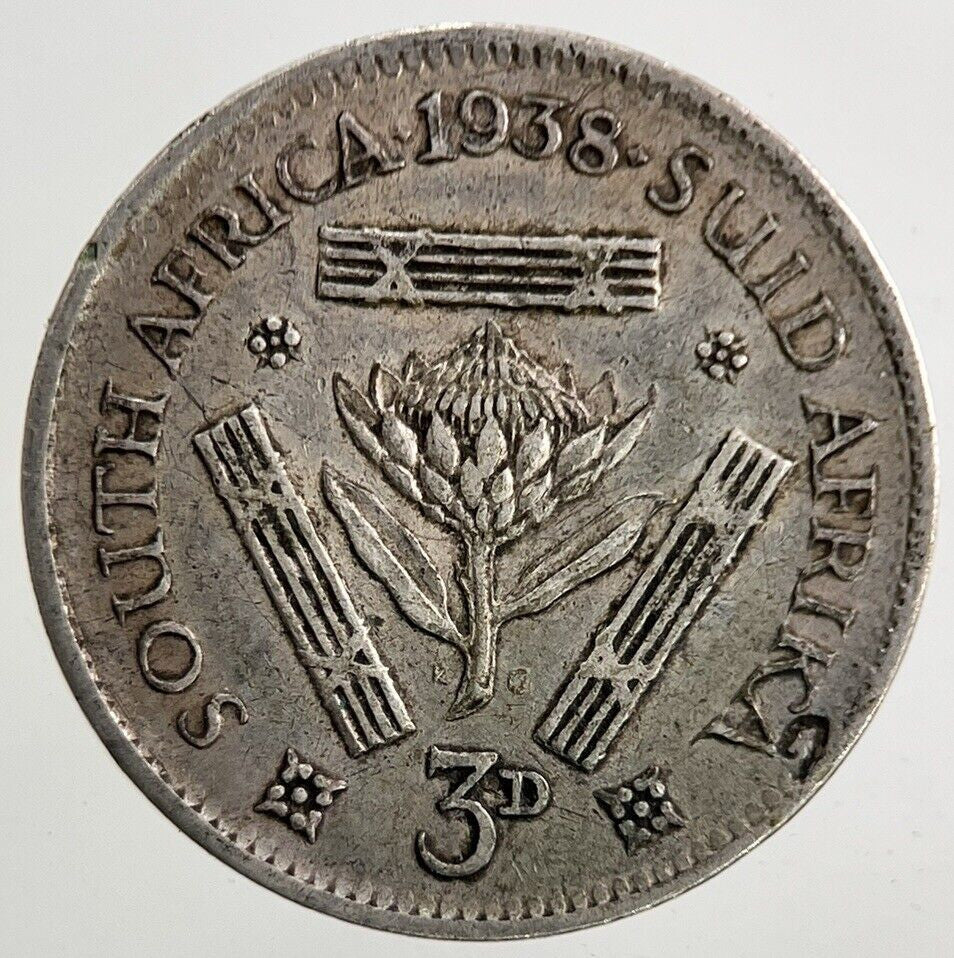 1938 South Africa Threepence Silver Coin | Very High Grade