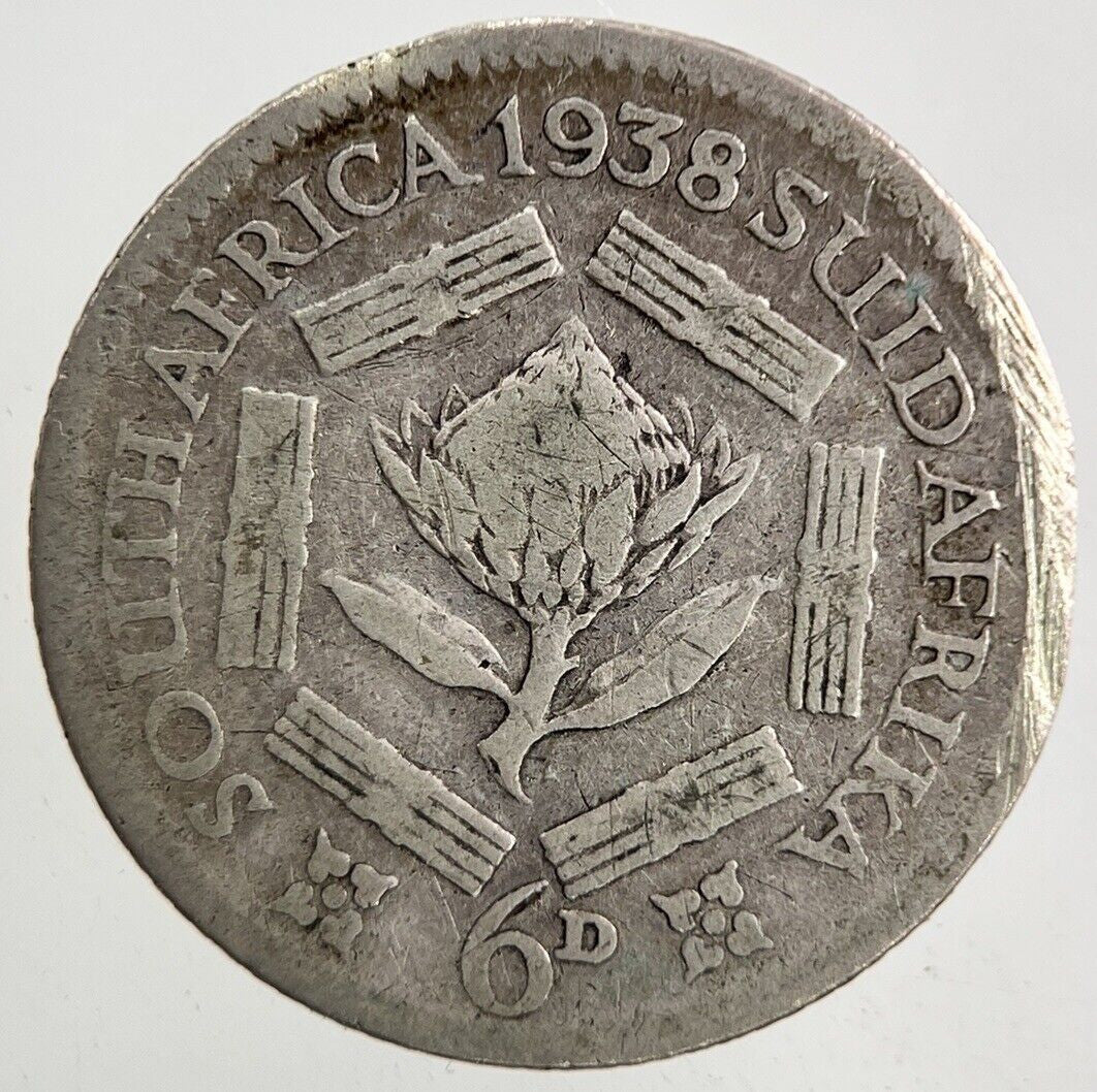 1938 South Africa Sixpence Silver Coin | Collectable Grade