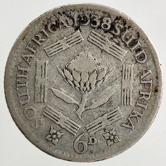 1938 South Africa Sixpence Silver Coin | Collectable Grade