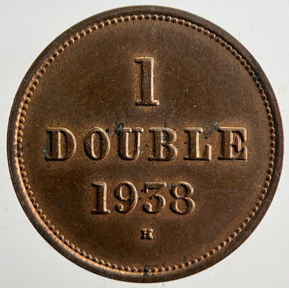 1938 Guernsey 1 One Double Coin | Very High Grade | a1631