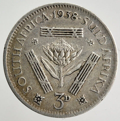 1938 South Africa Threepence Silver Coin | Fine Collectable Grade