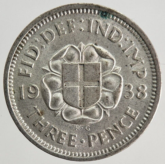 1938 George VI Threepence Silver Coin | Very High Grade