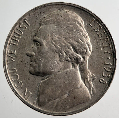 1938 US USA Jefferson Nickel 5 Cents Coin | Very High Grade