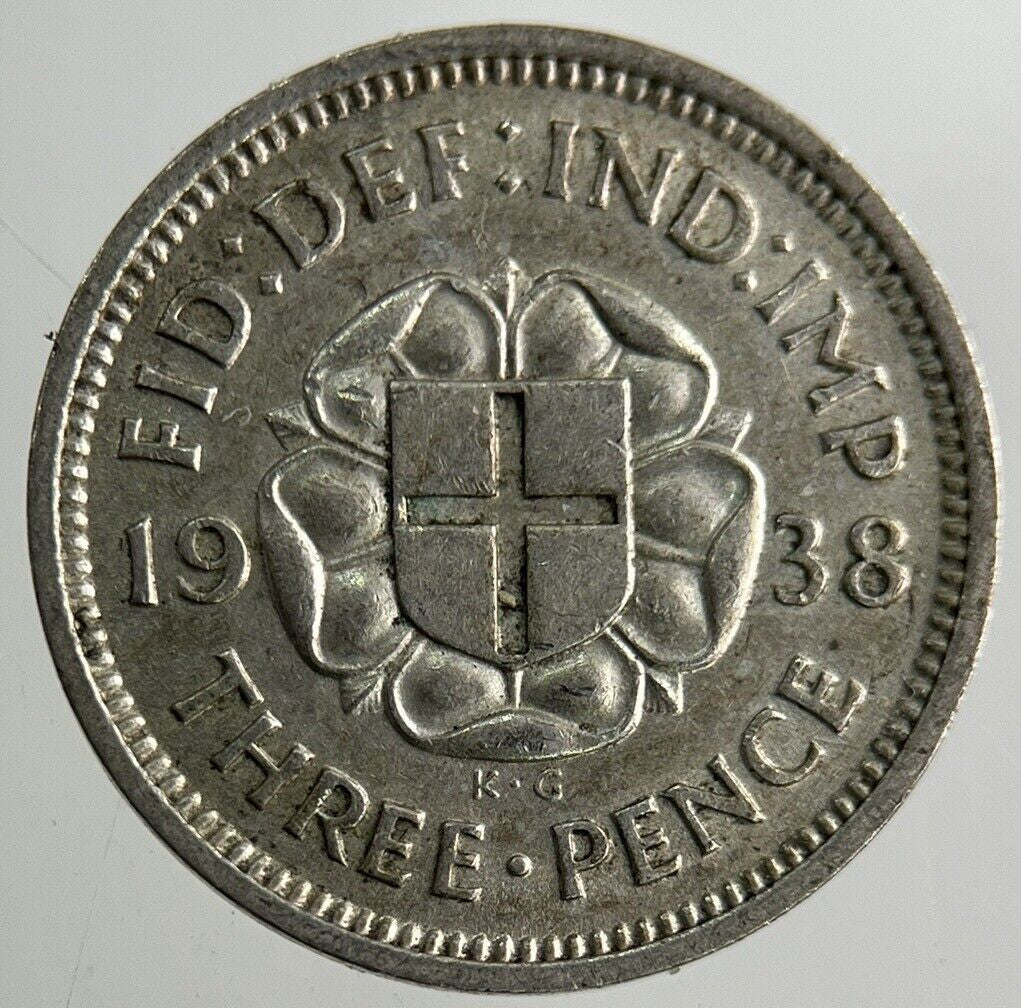 1938 George VI Threepence Silver Coin | Very High Grade